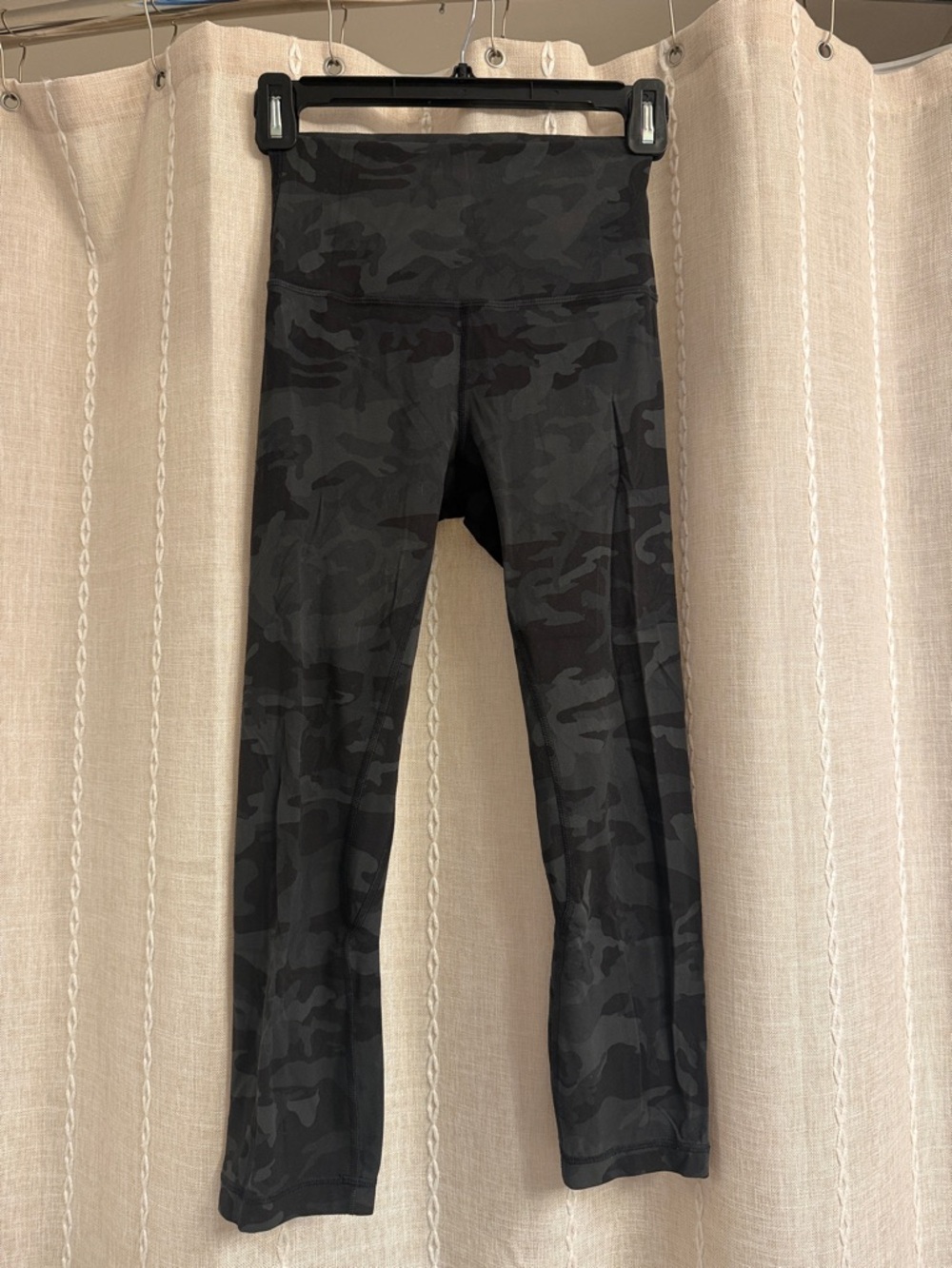 Lululemon Black Camo High-Waist Capri Leggings
